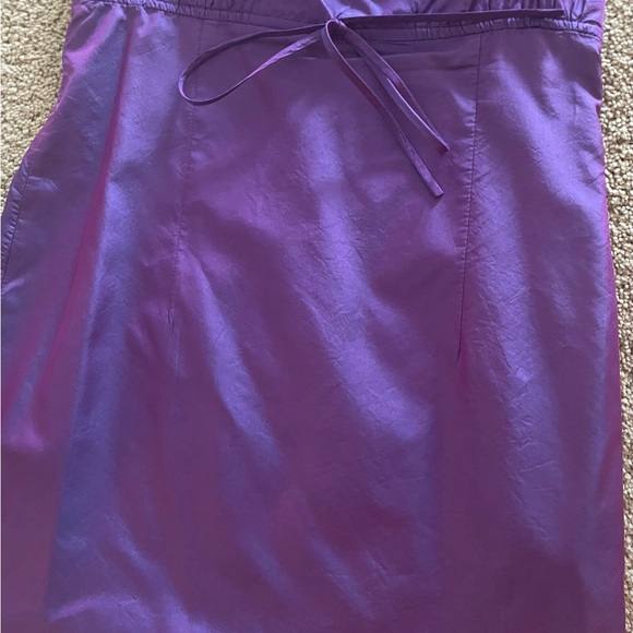 Purple Sateen Mini Dress Size 2 - Picture 4 of 8